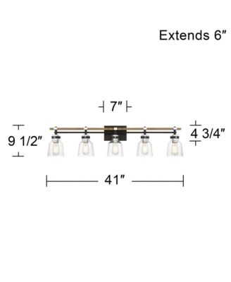 Broadway 41" High 5 Light Bathroom Vanity Wall Lamp Light Fixture Mount Over The Sink Mirror