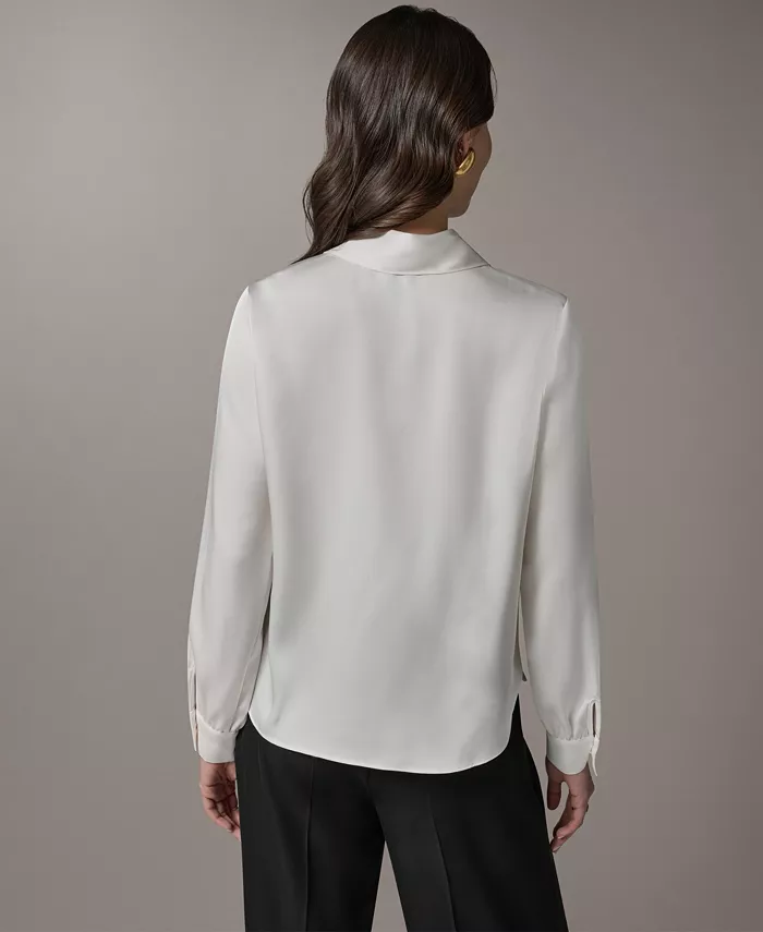 Petite Long-Sleeve V-Neck Pull-On Top - thumbnail 5