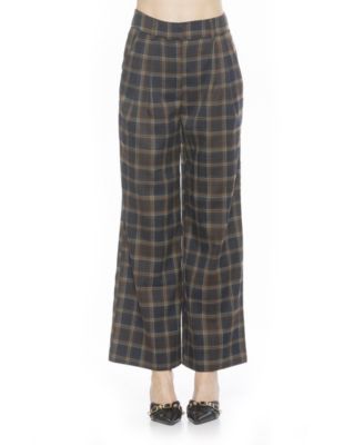 Women's Elodie Plaid Wide Leg Pants