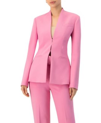 Women's Collarless Straight Blazer