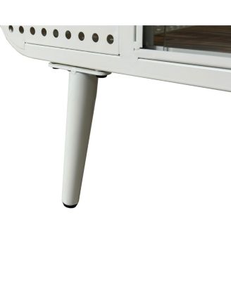 Zeus and Ruta 55.12" Spacious Glass Cat House with Tempered Glass for Living Room, Hallway, Study and Home