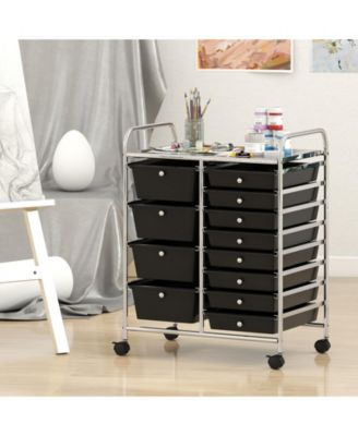 12-Drawer Utility Rolling Cart with Drawers Multi-Use Storage