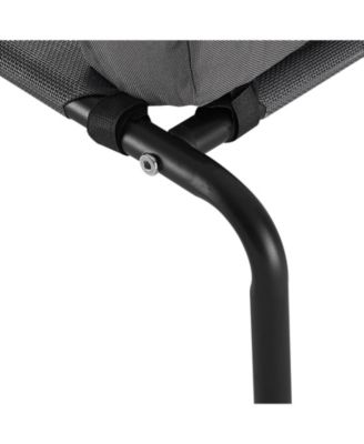 Zeus and Ruta Elevated Cat Bed for Large Cats Portable Raised Cat Cot with XL Gray Pillow Indoor Outdoor Use