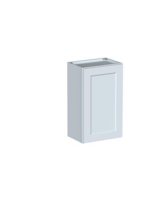Standard Wall Cabinet 1 Door 2 Shelves, Ready to Assemble Kitchen Cabinet with Solid Wood Frame, Soft-Close Slides and Hinge