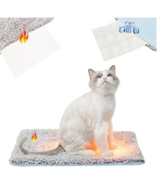 2 in 1 Self Warming Cooling Pet Mat Machine Washable Portable for Cats Dogs All Seasons