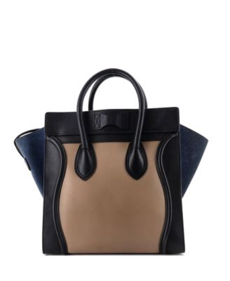 Mini Tricolor Luggage Bag Leather