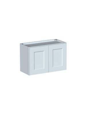 W27" Dove Short Wall Cabinet with Full Overlay HDF Door for Custom Kitchen or Bathroom