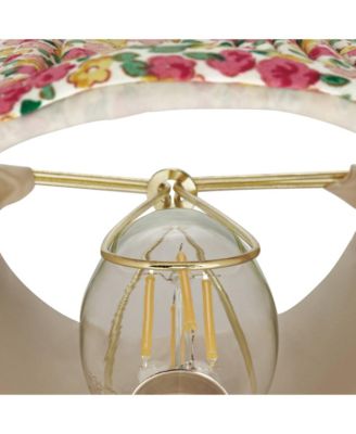 Nelle 3 1/2" Top x 6" Bottom x 5" High x 5" Slant Print Lamp Shade Replacement Set of 6 Red Yellow Floral Clip On Candelabra