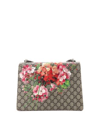 Medium Dionysus Bag Blooms Print GG Coated Canvas