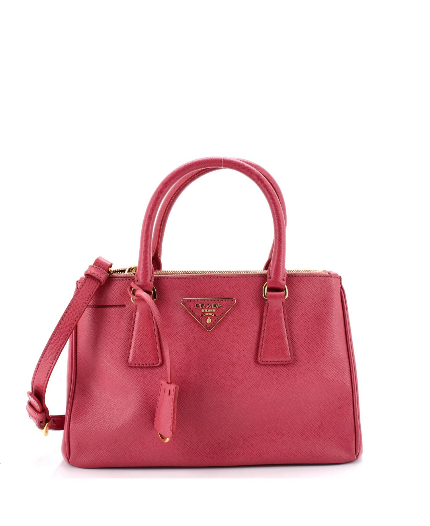Small Galleria Double Zip Tote Saffiano Leather