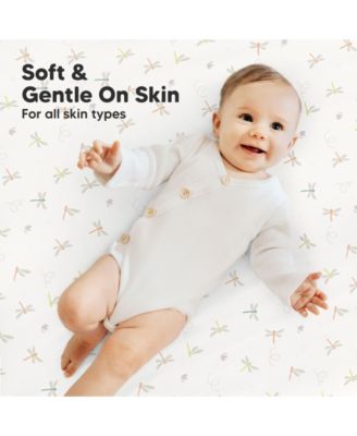 Mini Crib Sheets for Baby Girls, Boys, 2-Pack Soothe Pack and Play Sheets Fitted, Pack N Play Mattress Sheet