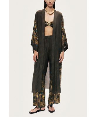 Women's Printed Long Kimono