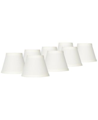 Set of 8 Empire Chandelier Lamp Shades Small High Candelabra Clip-On Fitting