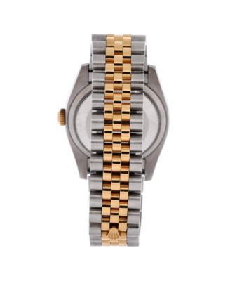 Oyster Perpetual Datejust Automatic Watch in Stainless Steel and Gold with Diamond Markers 36mm