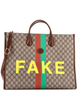 Large Fake/Not Convertible Open Tote Printed GG Coated Canvas