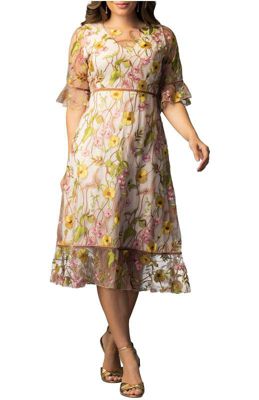 Women's Wildflower Embroidered Floral Mesh Dress