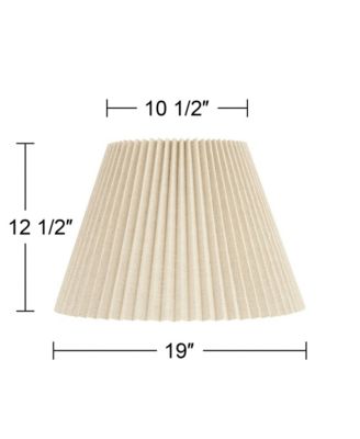 10 1/2" Top x 19" Bottom x 12 1/2" High x 12 1/2" Slant Lamp Shade Replacement  Spider Harp Finial