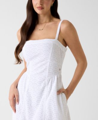 guess cotton dress Guess Dress Women's 10 Sheath Floral Zip Front Cap Sleeves Cotton Blend VGUC