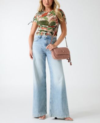 Women's Short-Sleeve Amaya Shirred Top