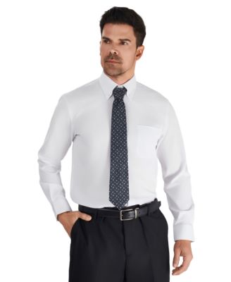club room men's regular-fit dress shirt Club Room Mens Dress Shirt Large L 16 - 16.5 32/33 Regular Fit Solid Light  Blue