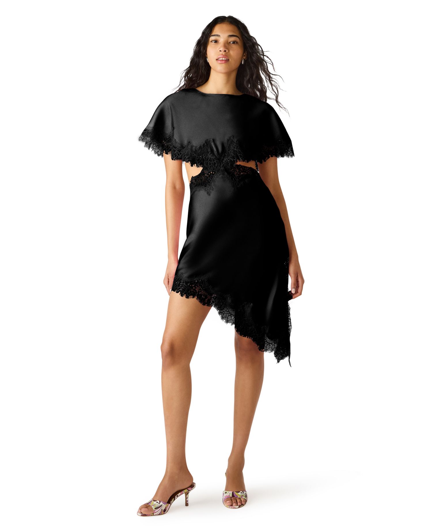 Women's Asymmetric Lace Trim Maycie Dress