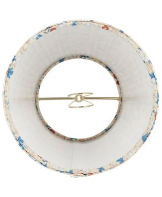 4" Top x 6" Bottom x 5 1/2" High x 5 1/2" Slant Print Lamp Shade Replacement Set of 6 Leaf Pleated Clip On