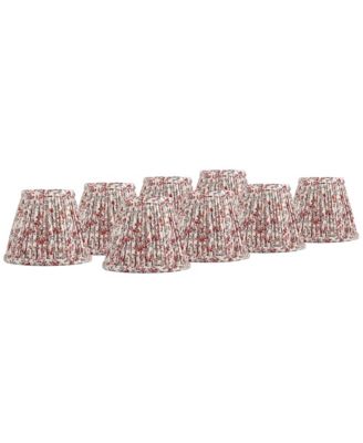Nelle 3 1 2 Top x 6 Bottom x 5 High x 5 Slant Print Lamp Shade Replacement Set of 8 Floral Clip On Candelabra