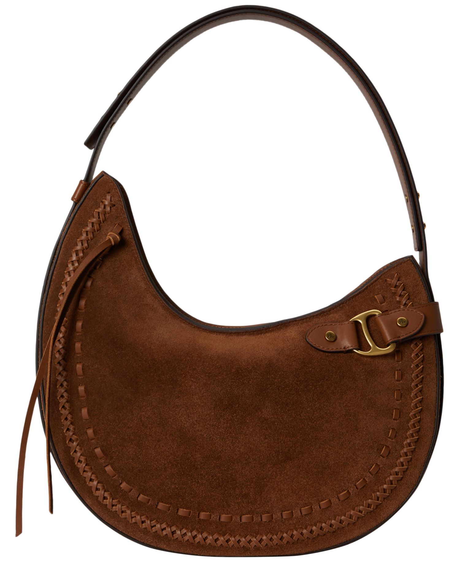 Tasha Whipstitched Suede Large Shoulder Bag