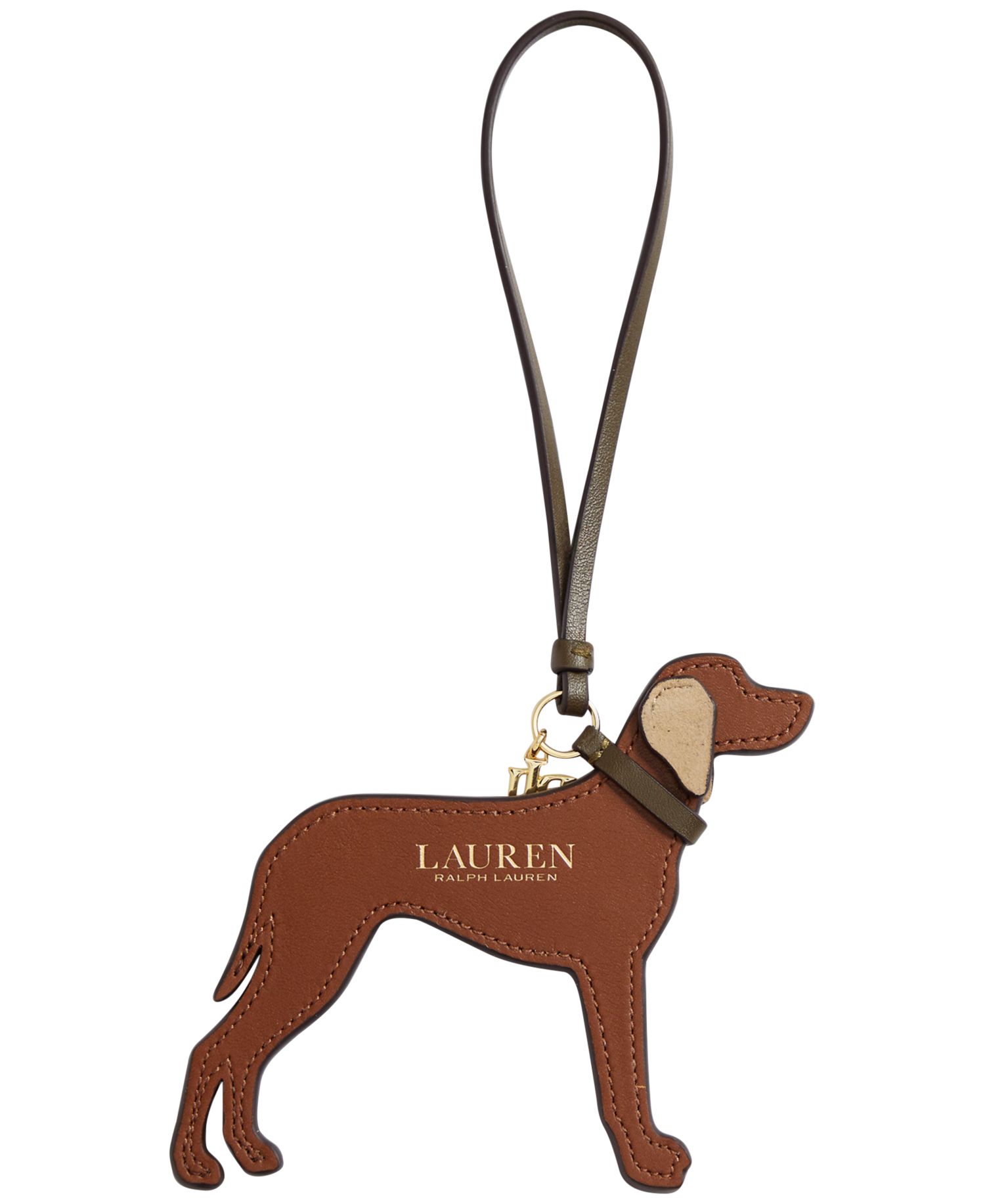 Vizsla Suede-Trim Leather Charm