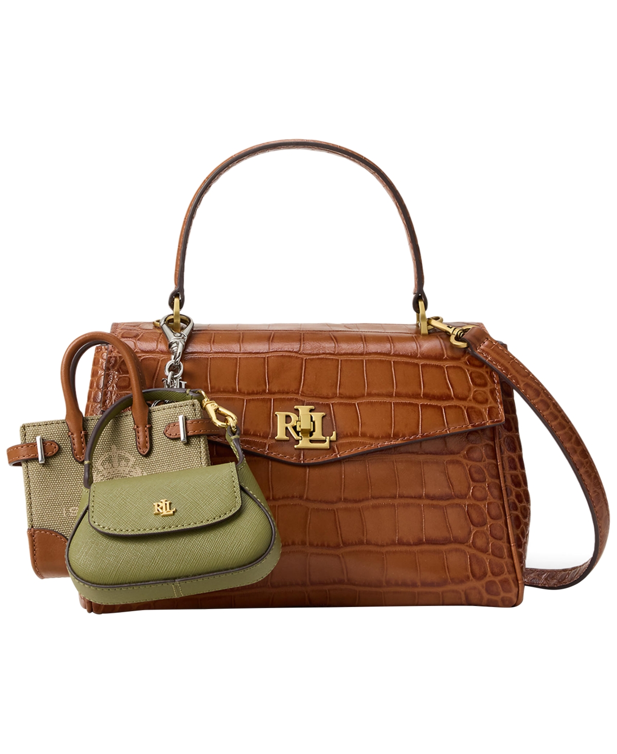 Lauren Ralph Lauren Crosshatch Leather Schylar Charm