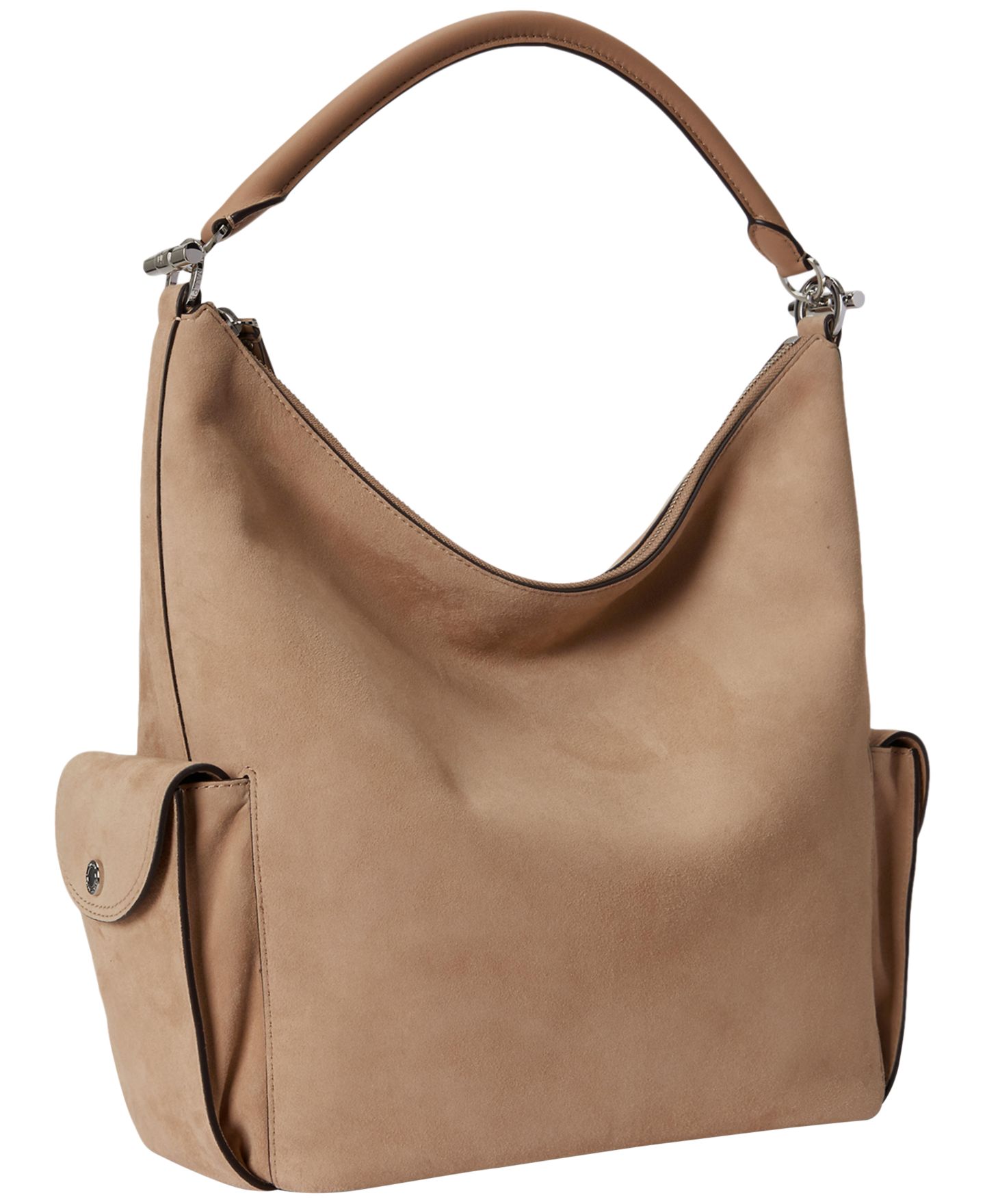 Женская сумка Lauren Ralph Lauren Blaike Large Suede Shoulder, цвет: Рыжевато-коричневый — фото 4