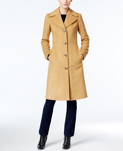 Anne Klein Wool-Cashmere-Blend Walker Coat