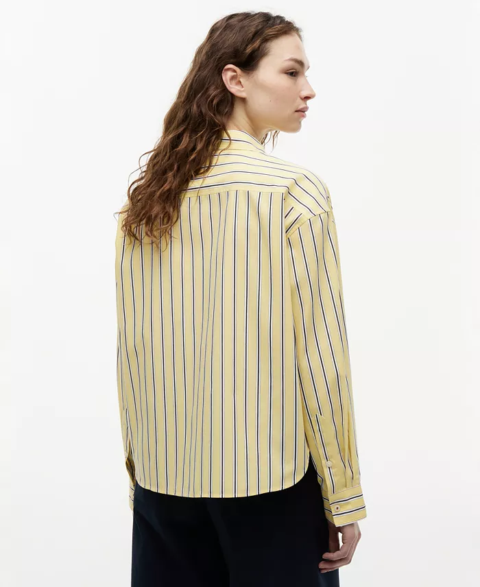Women's Boxy Long-Sleeve Cotton Shirt - thumbnail 9