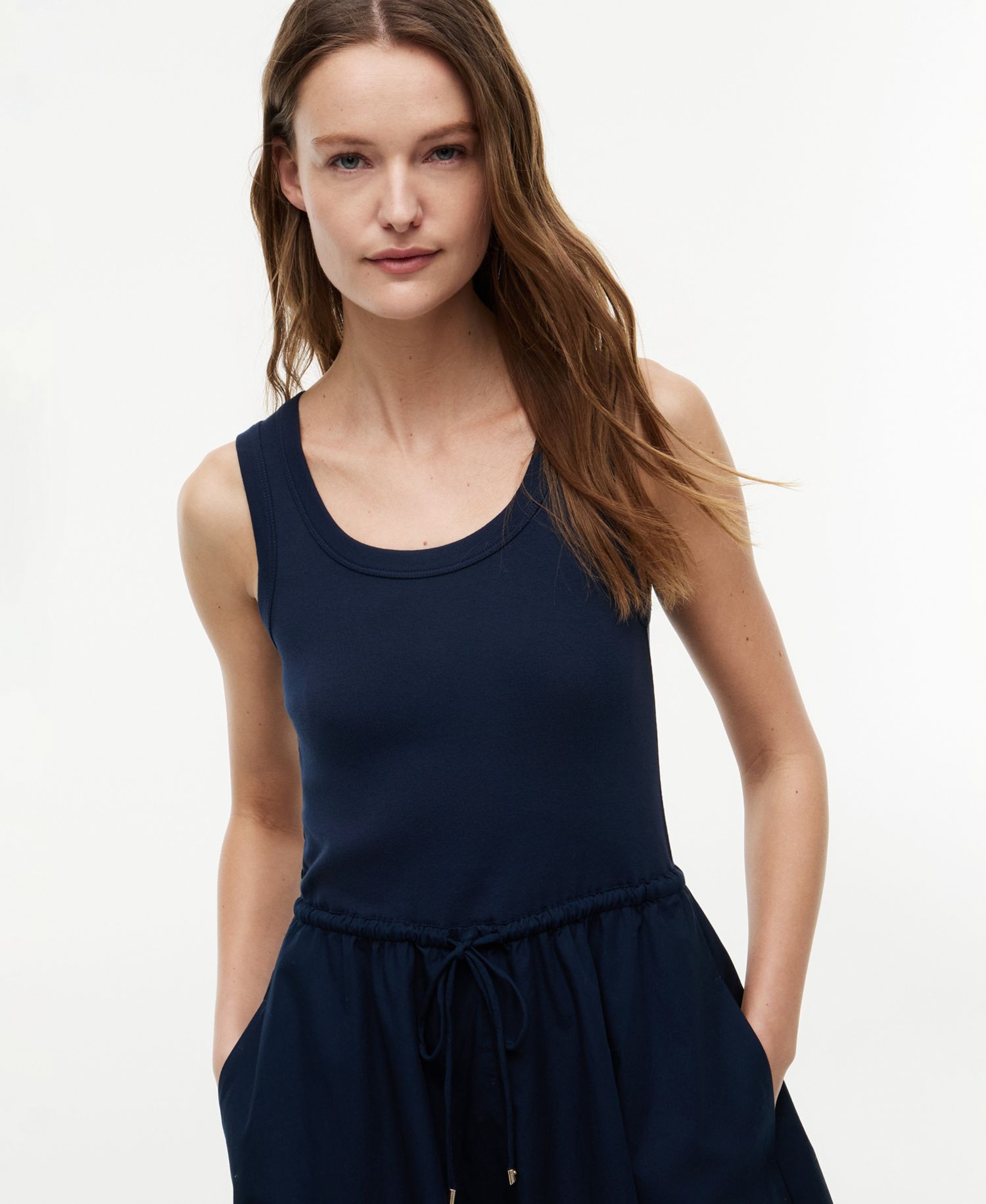 Women's Broderie Sleeveless Cotton Dress