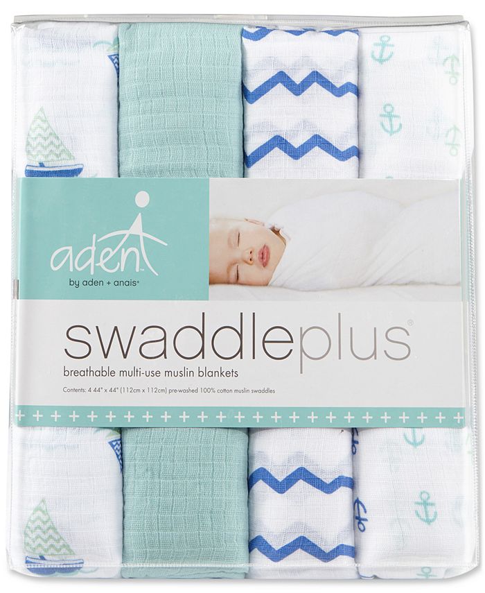 aden by aden + anais aden + anais 4Pk. Sailing Sea Swaddle Blankets