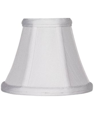 Imperial Shade Set of 4 Empire Chandelier Lamp Shades White Small 3" Top x 6" Bottom x 5" High Candelabra Clip-On Fitting