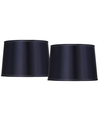 Set of 2 Drum Lamp Shades  Medium 14" Top x 16" Bottom x 11" High Spider Replacement Harp Finial Fitting