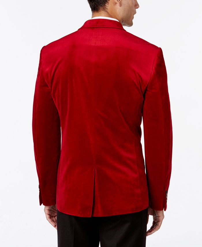 Bar III Men's SlimFit Red Velvet Sport Coat, Created for Macy's Macy's