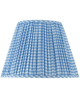 Gingham Plaid Pleated Cotton Empire Shade (9x16x11)