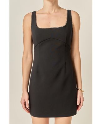 Women's Lace Trim Mini Dress