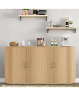 63" Sideboard Buffet Cabinet with Storage, Modern Wooden Sideboard, Media Console Cabinet for Dining Room, Living Room, Entryway