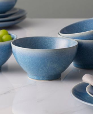 Colorwave Kiln Azure Rice Bowls, Set of 4