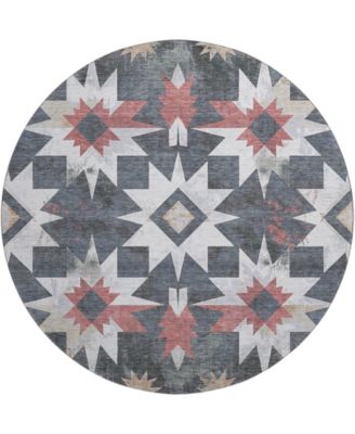 Mayfield Machine Washable AMF1893 8' x 8' Round Area Rug