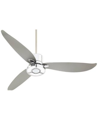 56" Possini Vengeance Chrome LED Ceiling Fan with 24" Downrod