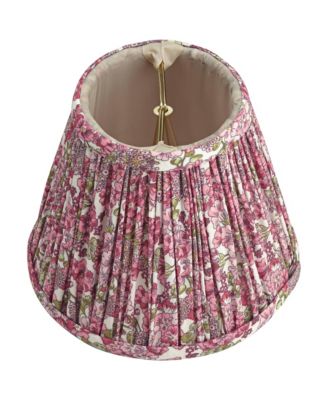 Nelle 3 1/2" Top x 6" Bottom x 5" High x 5" Slant Print Lamp Shade Replacement Set of 6 Pleated Clip On Candelabra