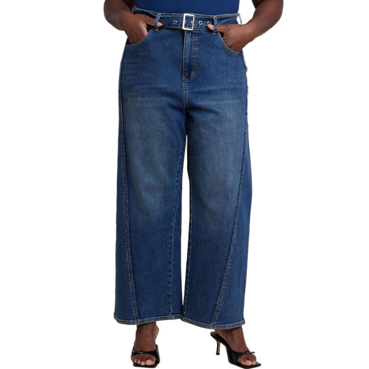Women's Belted Straight Leg Jean