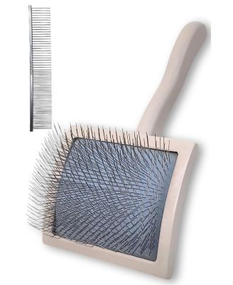 Aronkl Premium Dog Slicker Brush Comb Kit for Dense Long Curly Coats Doodles Poodles Goldendoodles Labradoodles - Beige 80$