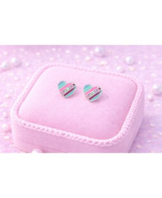 Girls Heart Hypoallergenic Earrings with Surgical Titanium Screwbacks