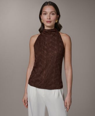 Women's Textured Mock Neck Top