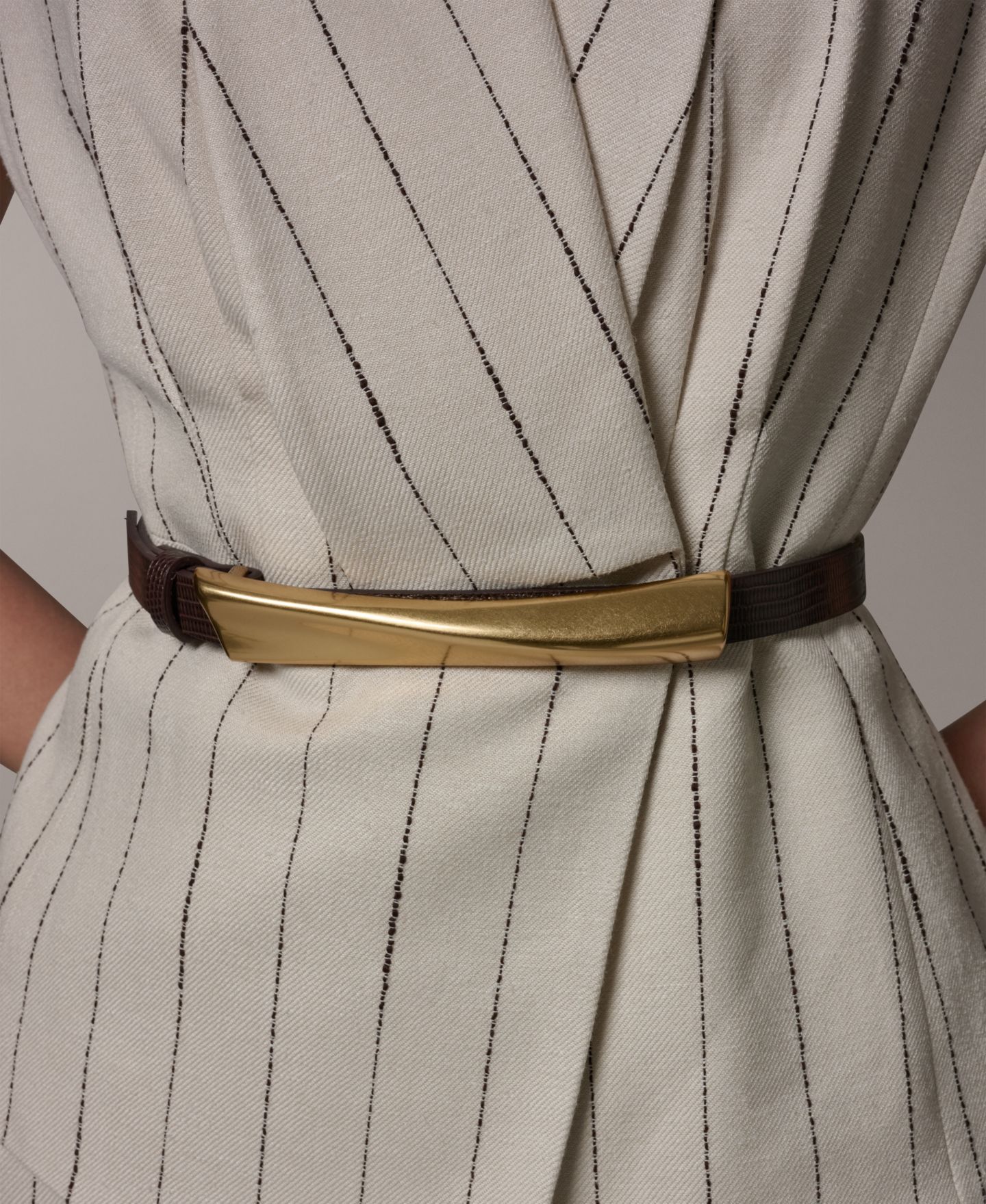 Женский жилет Donna Karan New York Belted Pinstripe Vest, Regular & Petite — фото 4